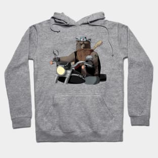 Bear on motorcycle Hoodie